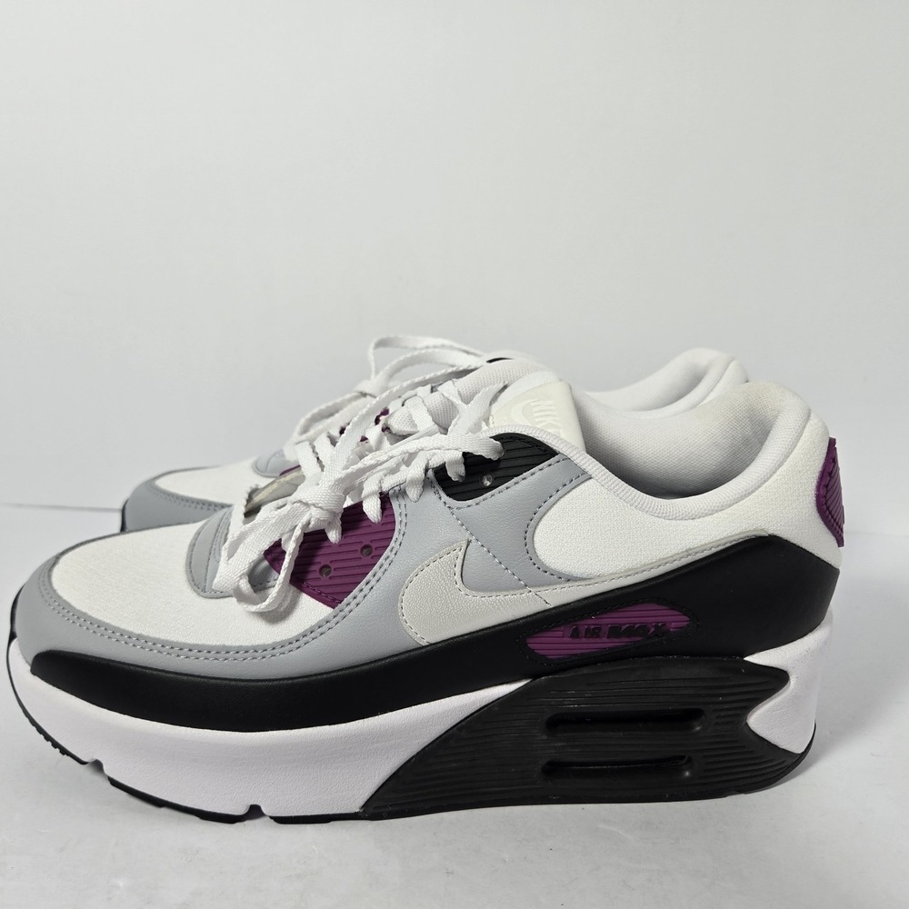 Womens 12 Nike Air Max 90 LV8 White Bold Berry Wolf Grey Photon Dust FD4328-109